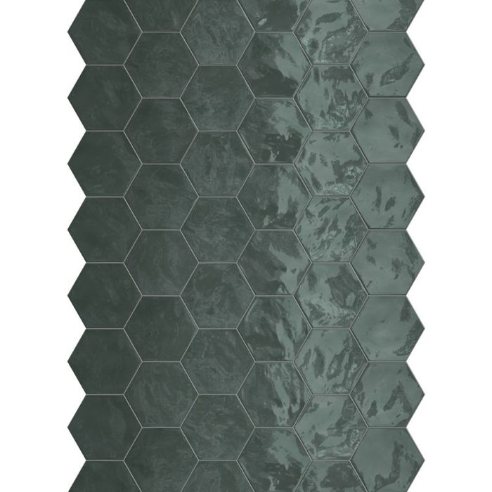 groene zeshoekige tegels