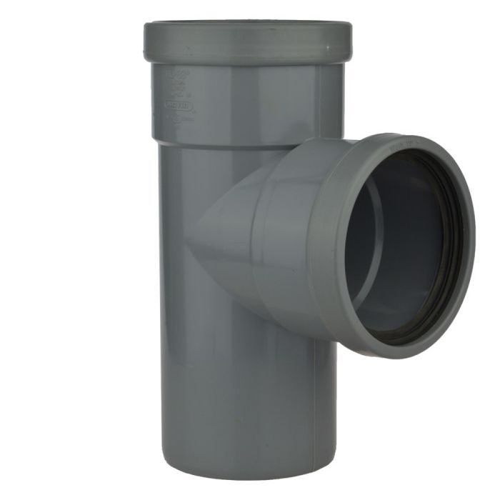 PVC T-stuk 2x gemoft