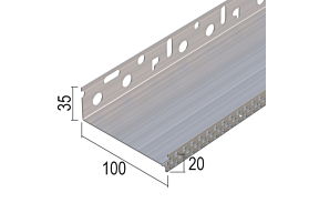 Aluminium Sokkelprofiel 10 cm / 0,8 mm - L2500 mm