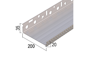 Aluminium sokkelprofiel