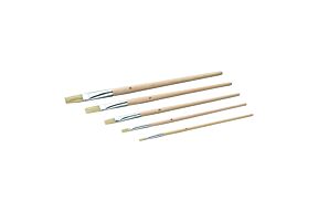 Do It Penselen set 5 stuks 0 / 4 / 8 / 12 / 16 mm wit varkenshaar FSC® gecertificeerde hardhouten zwarte steel
