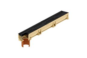 ACO Euroline 100 Microgrip afvoergoot 100 cm met uitloop Ø110 mm