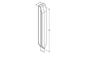 Ecoplanc Edge Straight Verbindingsstuk 40 cm