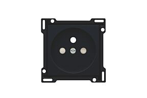 NIKO Centraalplaat Stopcontact +A 21 mm Zwart